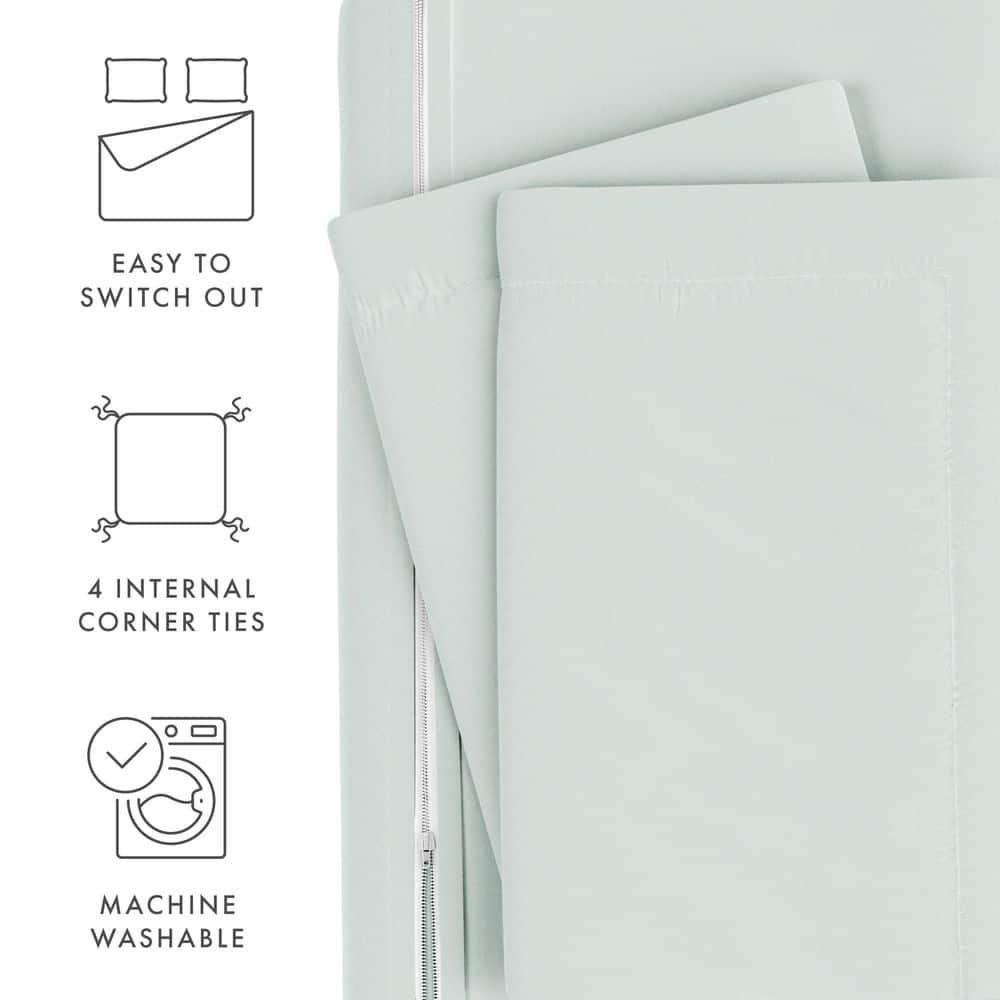 Duvet Cover Set Super Soft Microfiber Bedding in Solid Colors