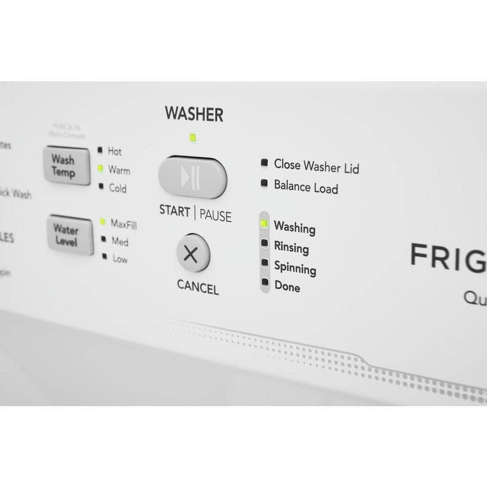 Frigidaire Electric Long Vent Stacked Laundry Center - 3.9 Cu. Ft Washer and 5.5 Cu. Ft. Dryer