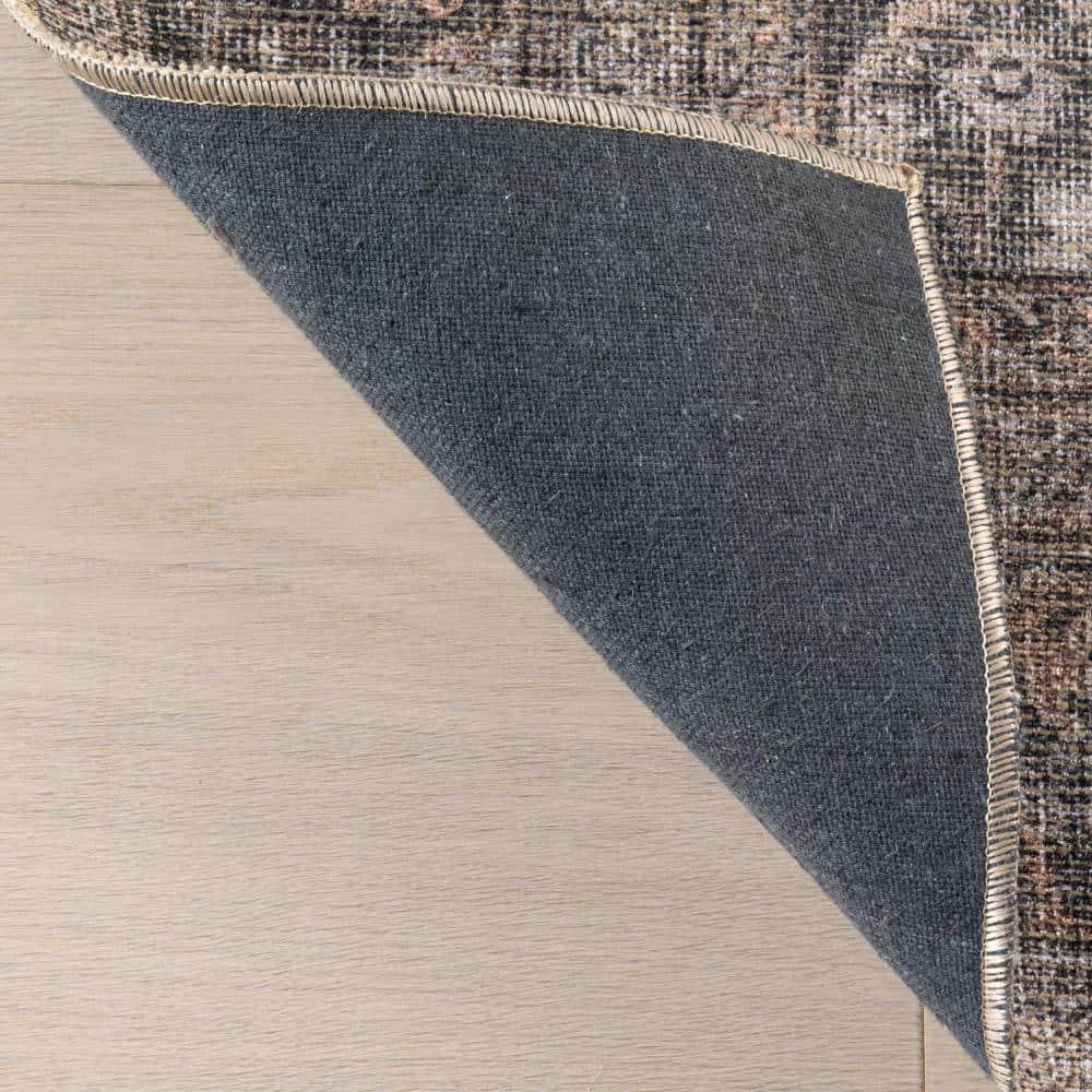 Nuloom Hillstone Collection Deka Traditional Vintage Medallion Area Rug, 6' 7" x 9', Rust