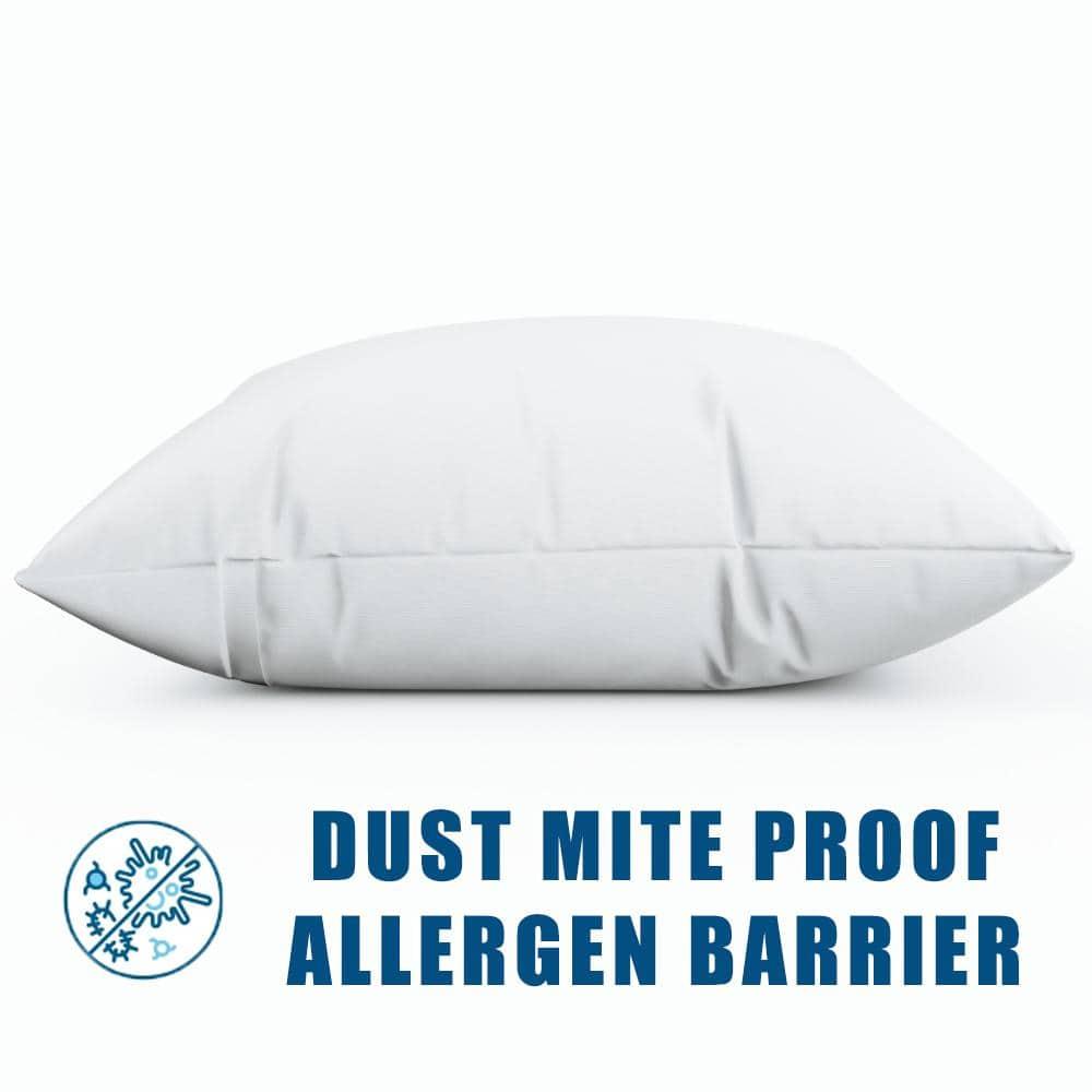 Bargoose Home Textiles 100% Cotton Pillow Protector, Dust Mite Proof, Chemical-Free, Breathable, Zippered Allergen Barrier