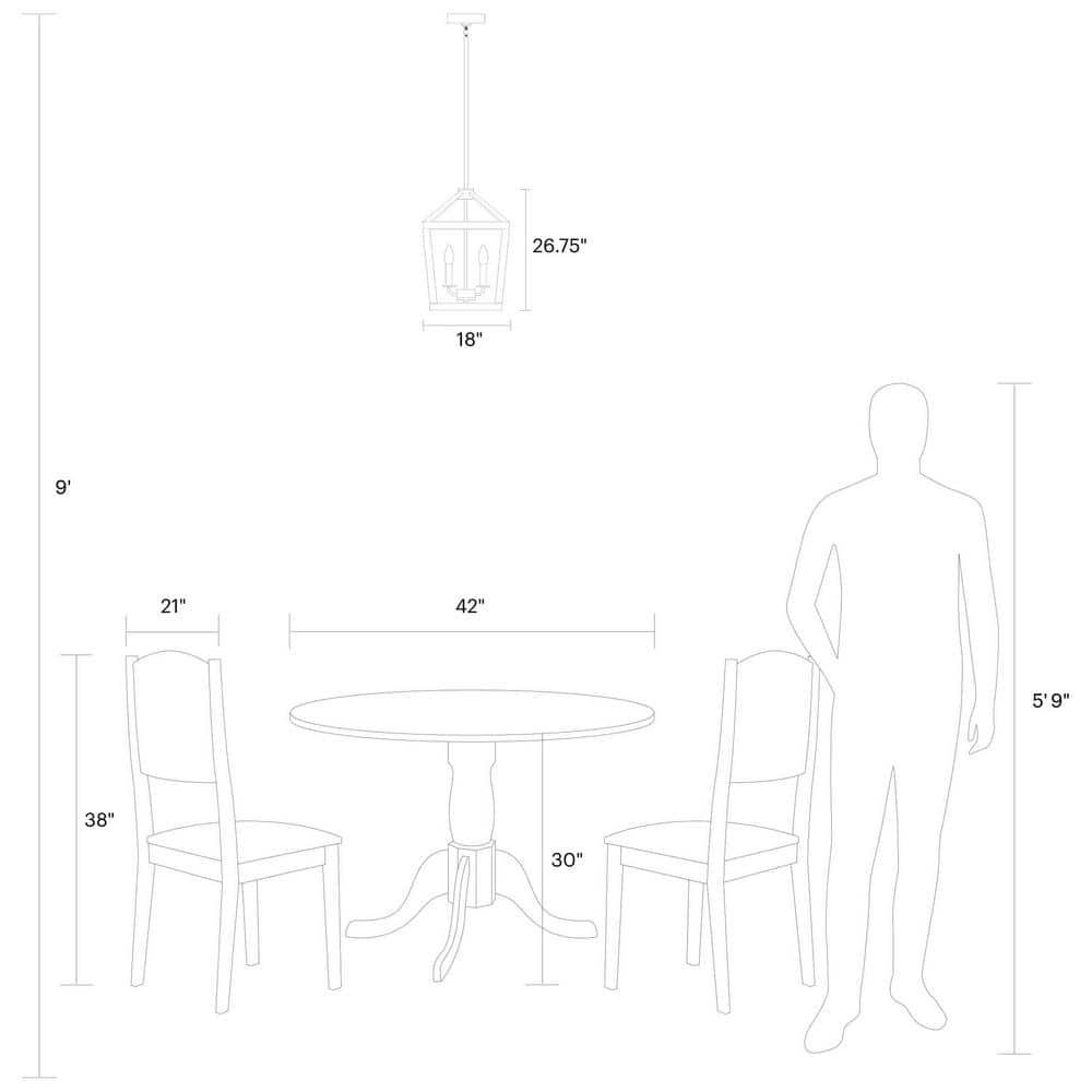 Buford Wood & Iron Chandelier (12"-26")