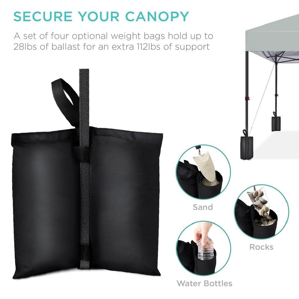 Best Choice Products Best Choice Products Easy Setup Pop Up Canopy W/ 1-Button Setup, Wheeled Case, 4 Weight Bags