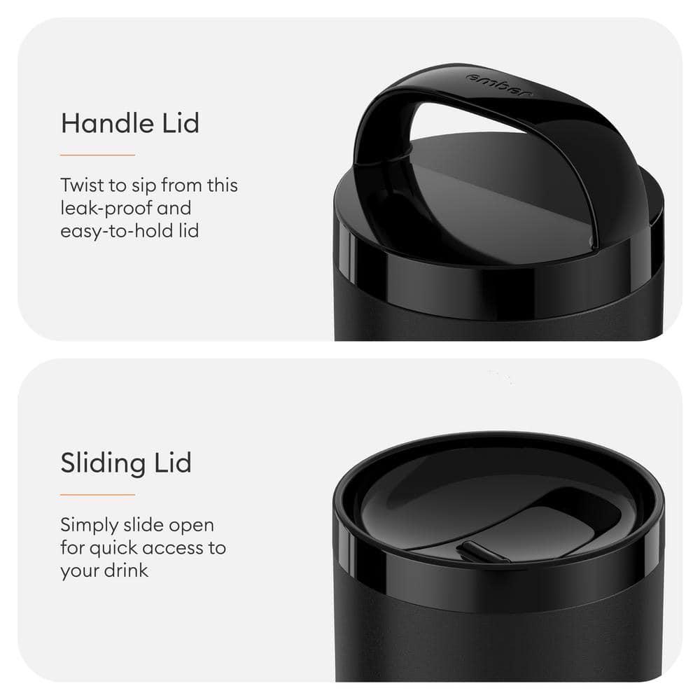 Ember 16oz Temperature Control Smart Tumbler Mug Slate Black: Stainless Steel, Hand Wash, Hot Beverages