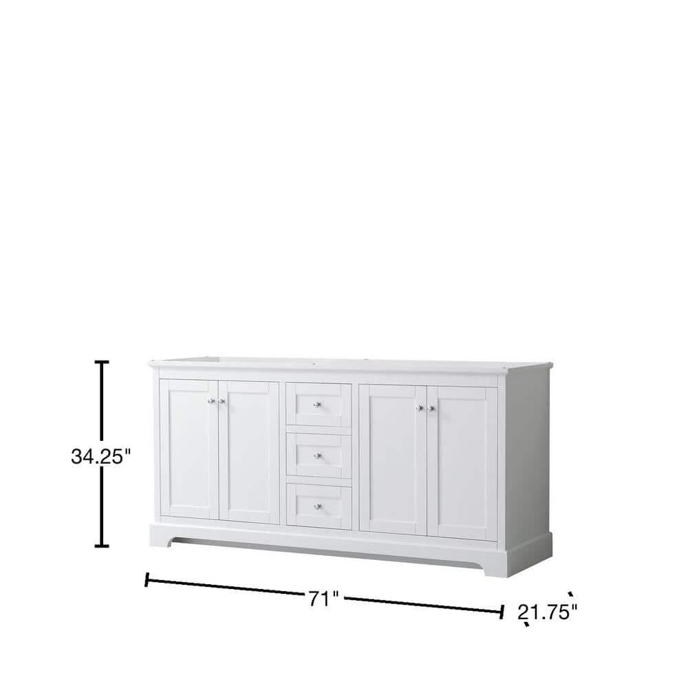 Wyndham Collection Avery 71" Double Bathroom Vanity Base Only