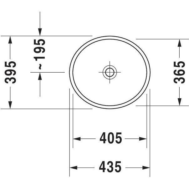 Starck 2 Ceramic Oval Vessel Bathroom Sink