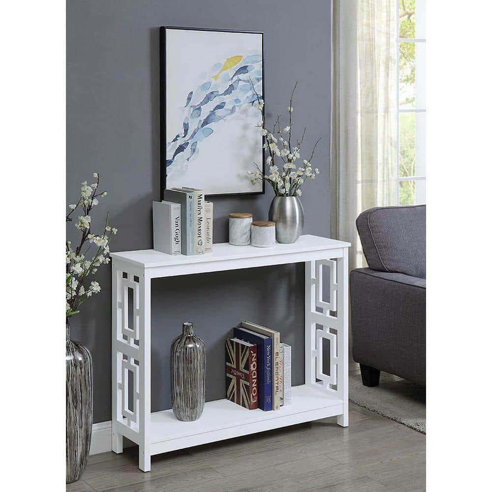 Convenience Concepts Town Square Console Table, White