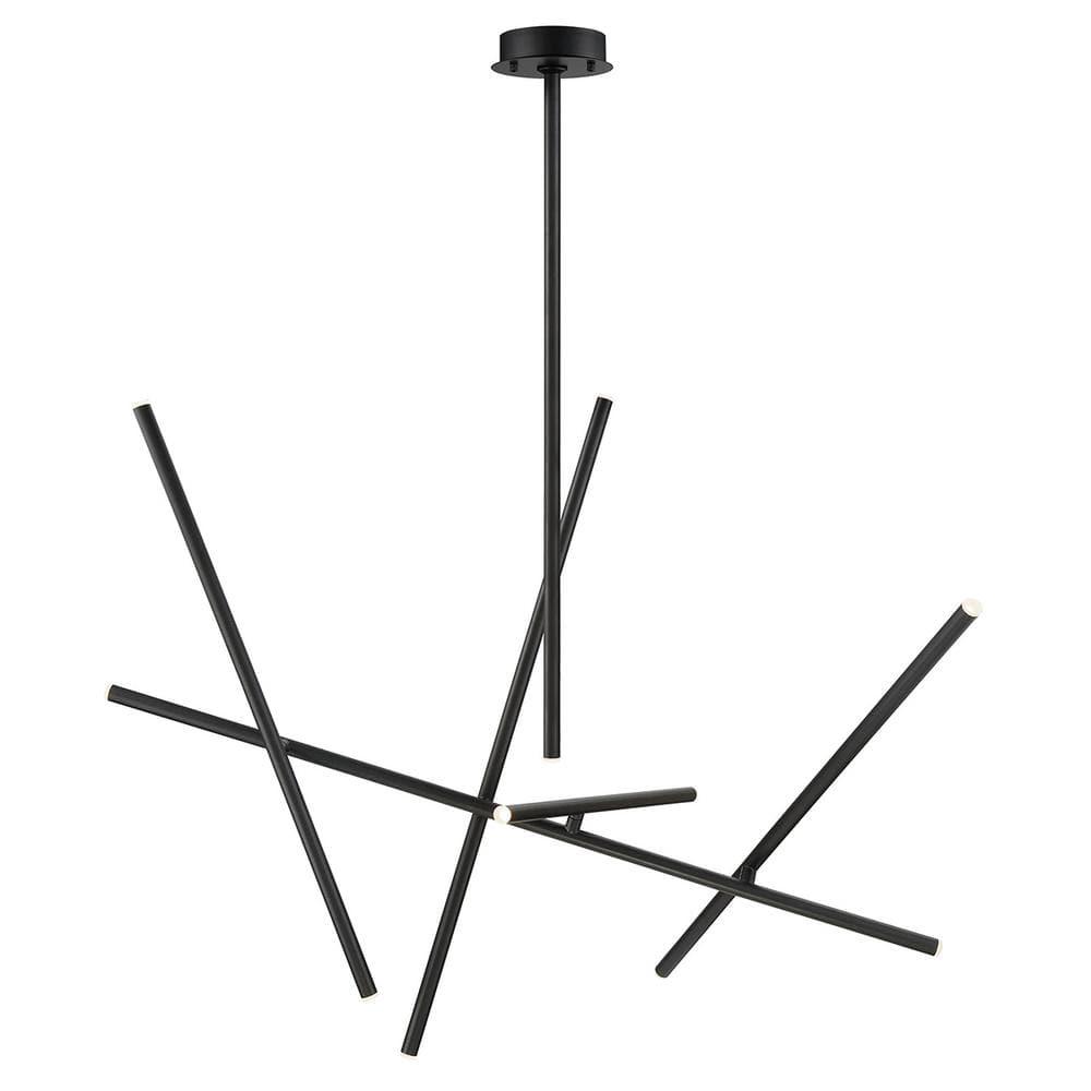 Crossroads 10 - Light Dimmable LED Sputnik Modern Linear Chandelier