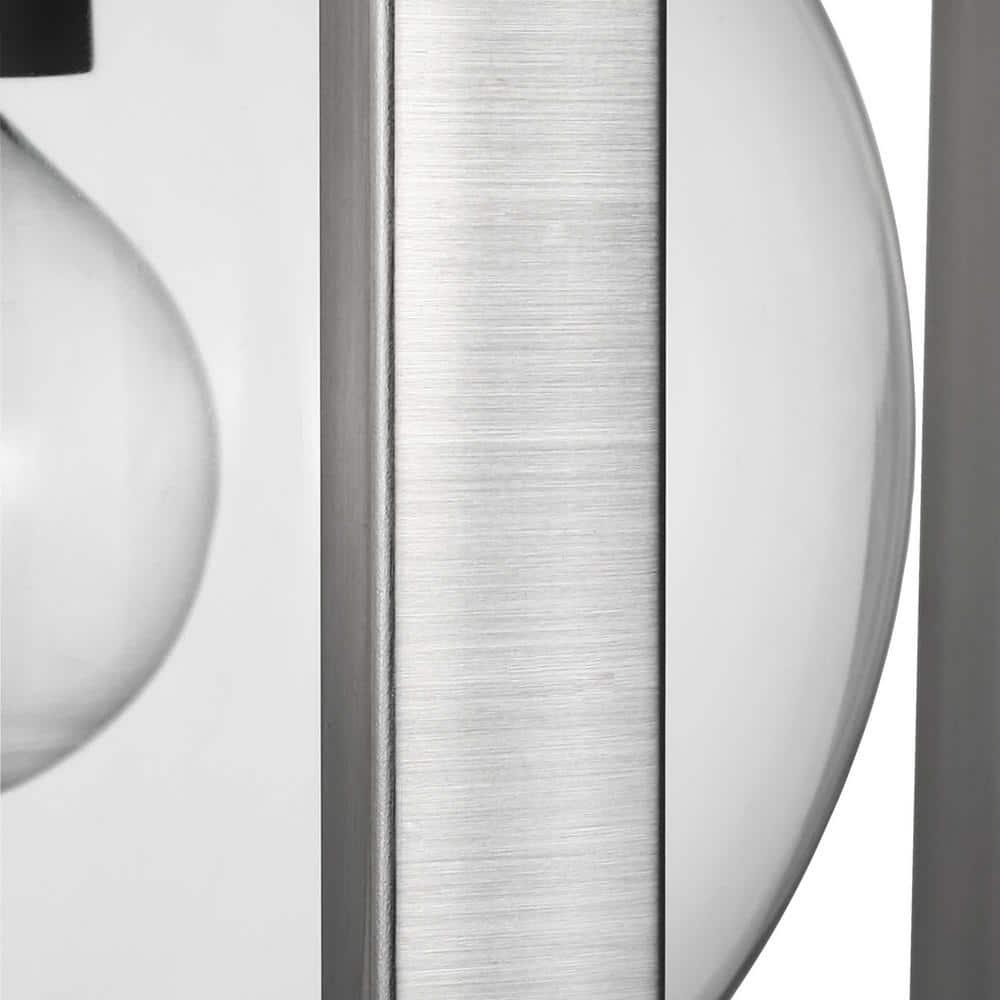 Progress Lighting Atwell 1-Light Pendant, Brushed Nickel, Clear Globe Shade