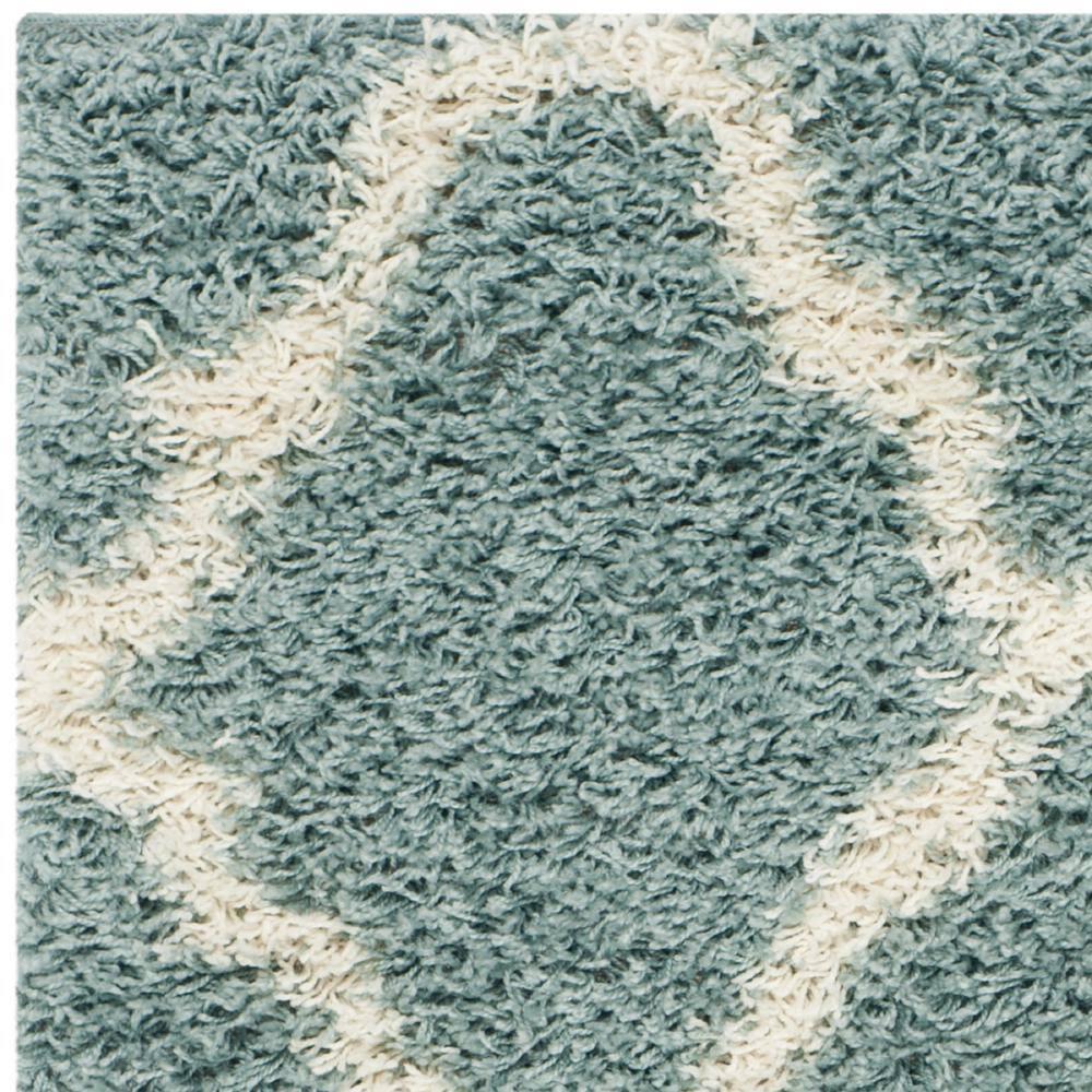 Dallas Shag SGD257 Power Loomed Indoor Accent Rug - Seafoam/Ivory - 3'x5' - Safavieh.