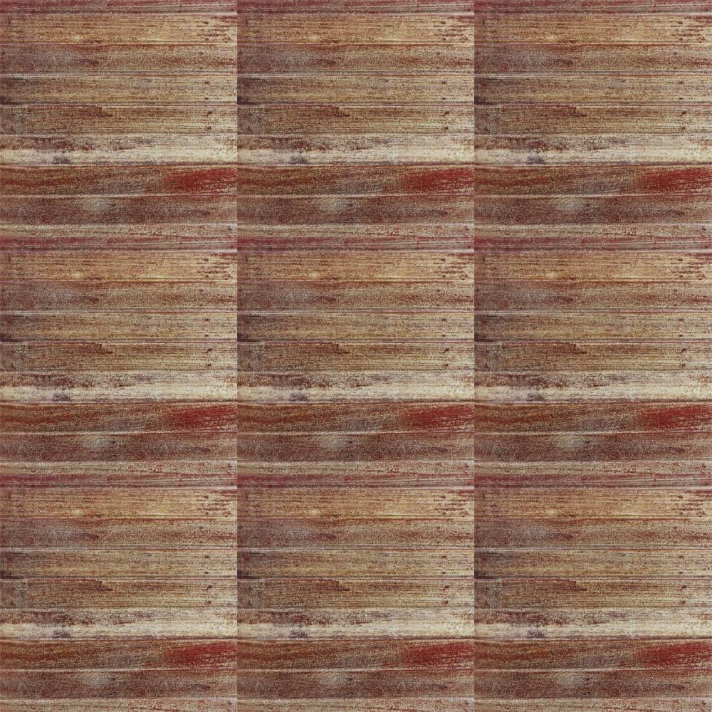 FromPlainToBeautifulInHours Faux Wood Plank Fire Rated Panel 24'' L x 24'' W Textured PVC Drop-In Ceiling Tile (Set of 10)