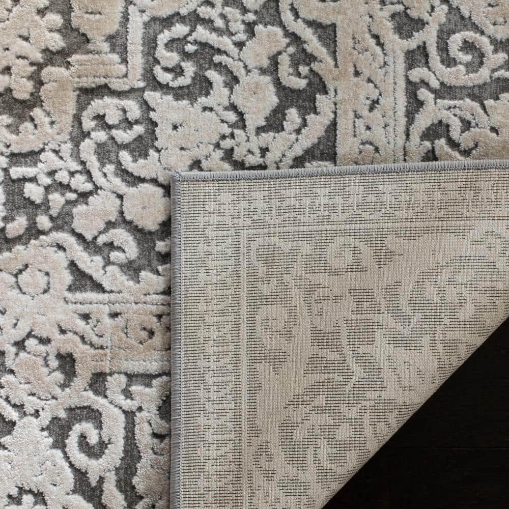 Reflection RFT664 Power Loomed Indoor Area Rug - 8'x10' - Dark Grey/Cream - Safavieh