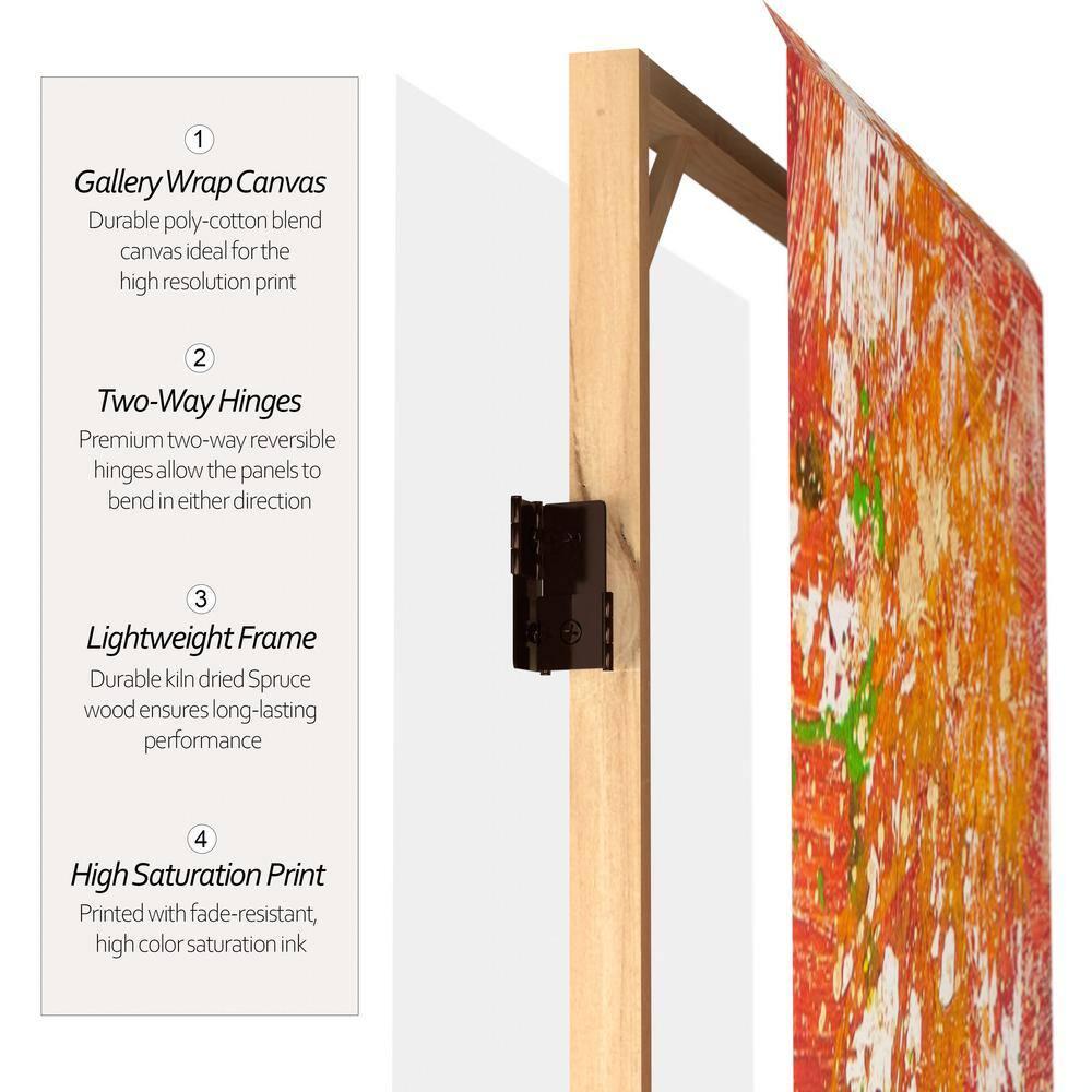 Red Lantern 6 ft. Tall Double Sided Twilight Reverie Canvas Room Divider, Transcendence