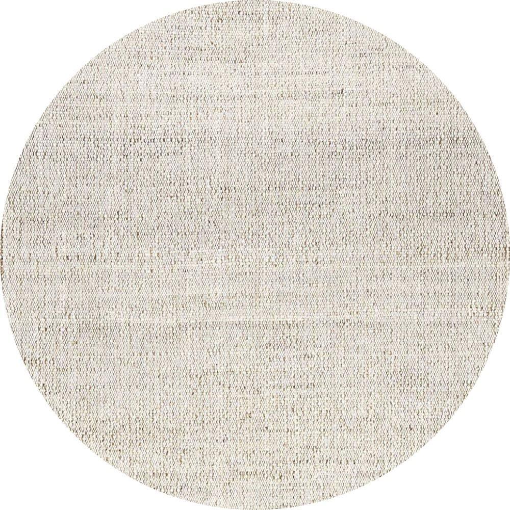 Nuloom 4 Round Elfriede Jute & Cotton Hand Woven Indoor Area Rug, Natural, Solid Rustic Farmhouse Style Natural Fiber Bedroom, Living Room,