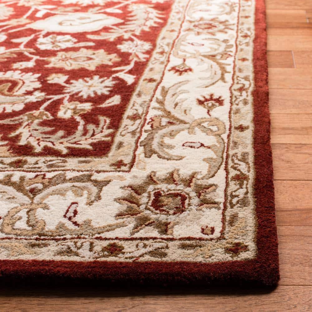 Royalty ROY244 Hand Tufted Area Rug - Red/Ivory - 8'x10' - Safavieh.