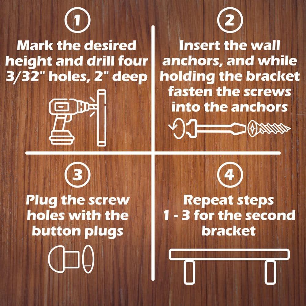 Two-Way Bracket - 9 in. x 7 in. x 3.5 in. - Sanded Unfinished Hardwood - Countersunk and Pre-Drilled - DIY Home Shelving