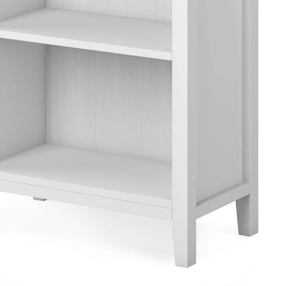 Simpli Home Artisan SOLID WOOD 72 inch x 26 inch Contemporary 5 Shelf Bookcase in White