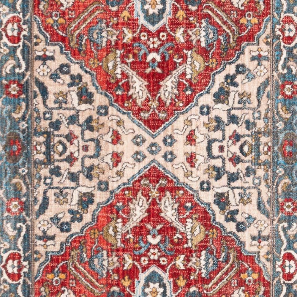 Vintage Persian VTP479 Power Loomed Runner Rug - Red/Blue - 2'2"x12' - Safavieh.