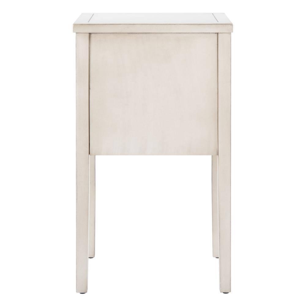 Toby Accent Table With Storage Drawers - AMH6625D - White Birch - Safavieh Couture