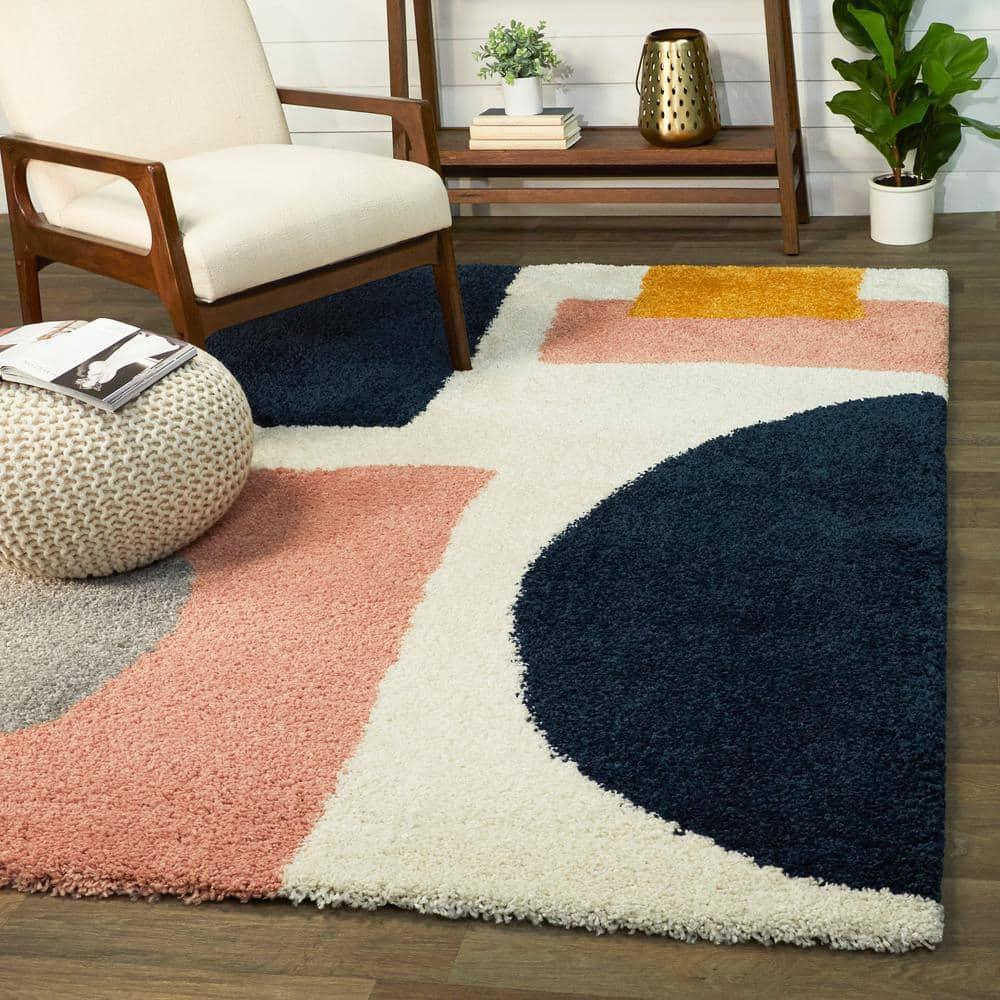 7'10"x10' Chapelle Mid-Century Modern Geometric Rug Blue - Balta Rugs