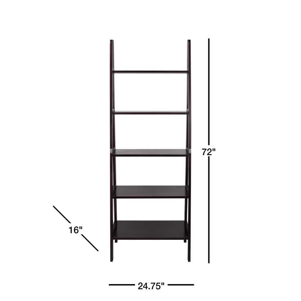 Casual Home 5-Shelf Ladder Bookcase