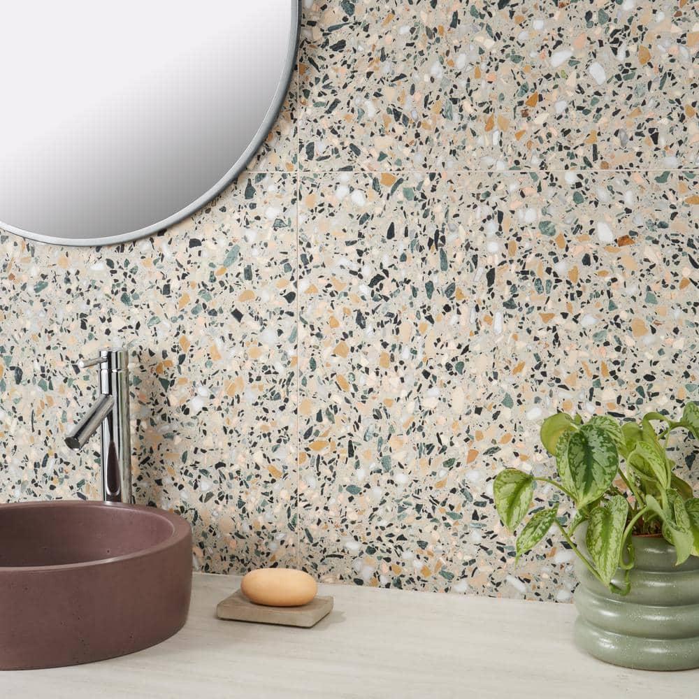 Brezza Terrazzo 23.62 in. x 23.62 in. Honed Terrazzo Floor and Wall Tile (3.87 Sq. Ft. / Each)
