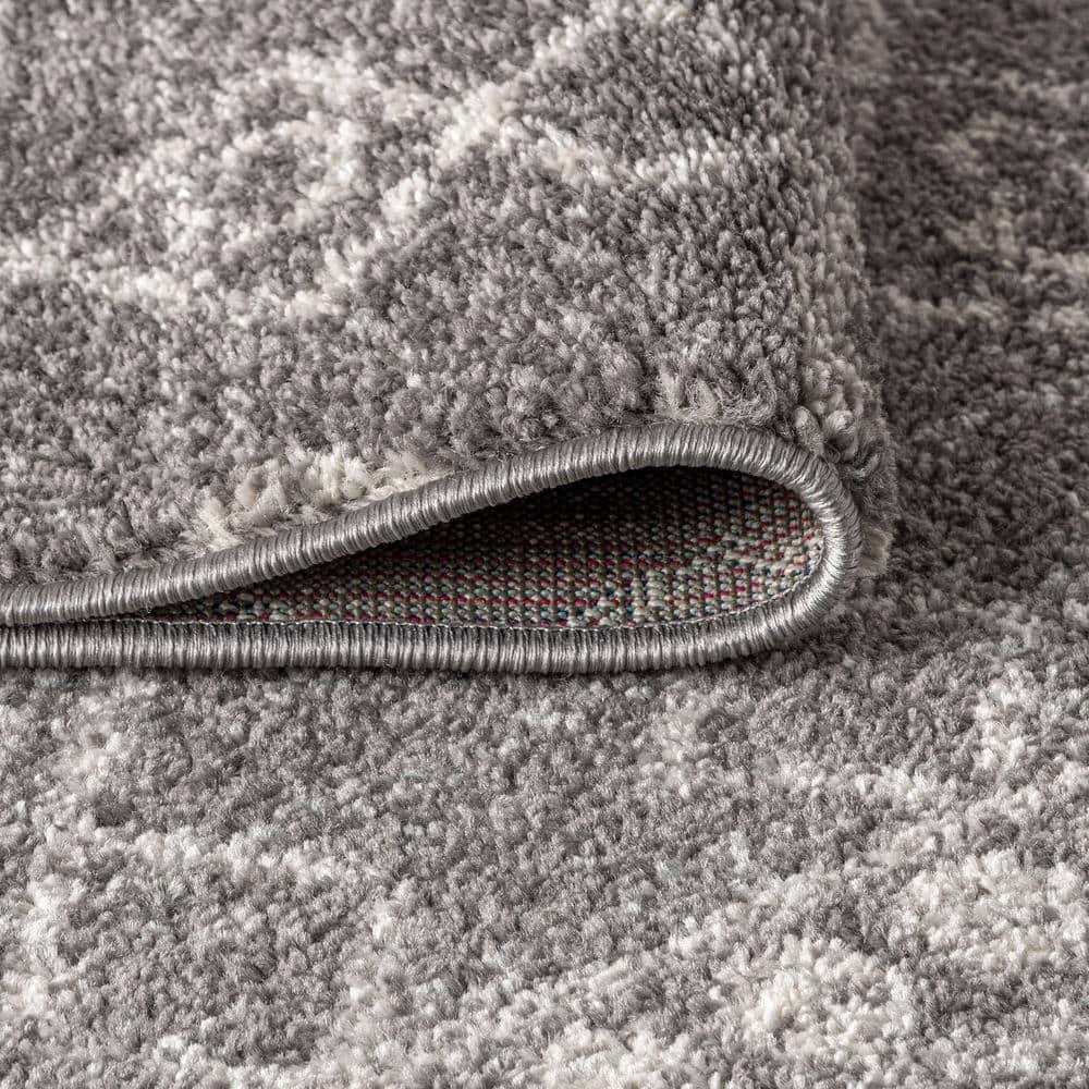 8'x10' Izil Moroccan Beni Souk Area Rug, Gray/Cream - JONATHAN Y