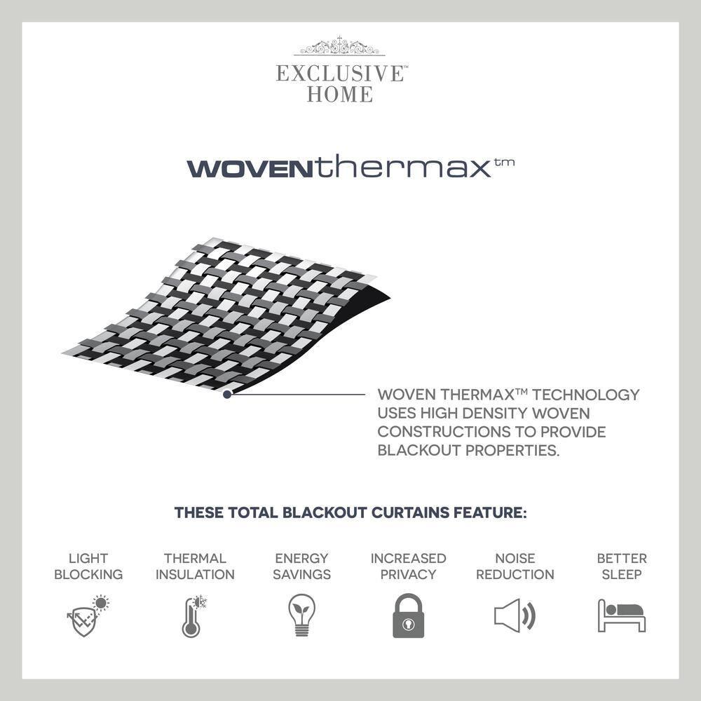 Exclusive Home Academy Total Blackout Grommet Top Curtain Panel Pair, 52"x96", Linen