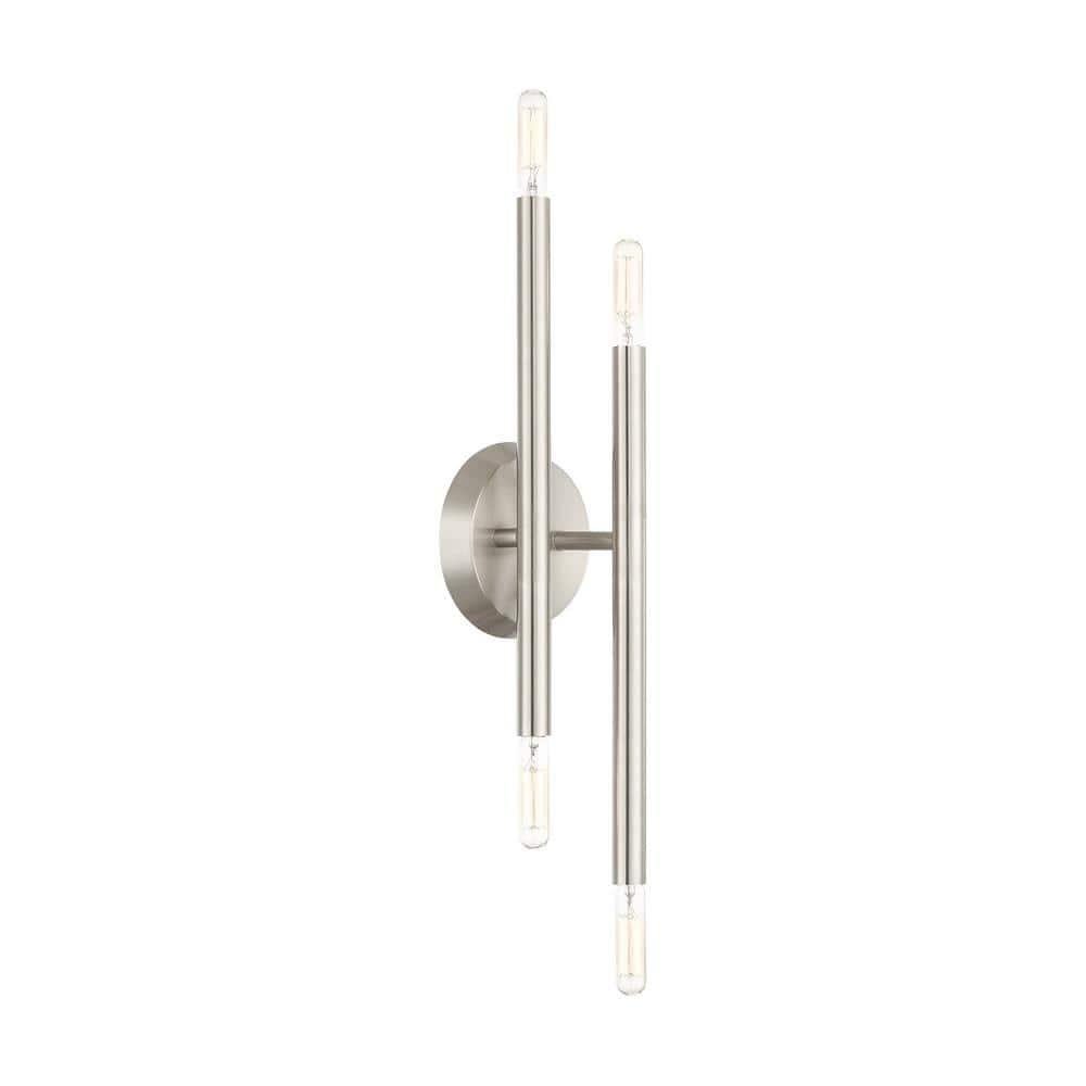 Livex Lighting Soho 4 - Light Wall Light in  Brushed Nickel