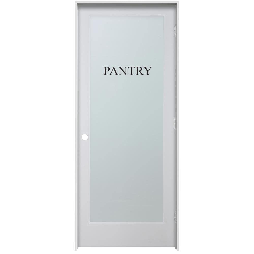 81.75'' Solid Wood Glass Prehung Door