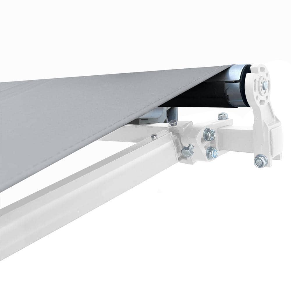 ALEKO ALEKO Motorized Retractable Outdoor Awning with White Frame