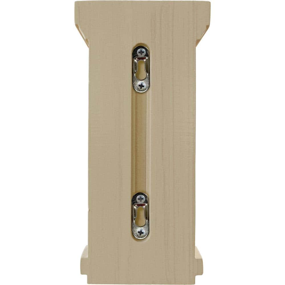 Ekena Millwork 4 3/4"W x 5"D x 10"H Traditional Recessed Corbel, Rubberwood