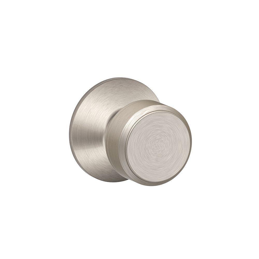 Schlage F10 BWE 619 Bowery Door Knob, Hall & Closet Passage Lock, Satin Nickel