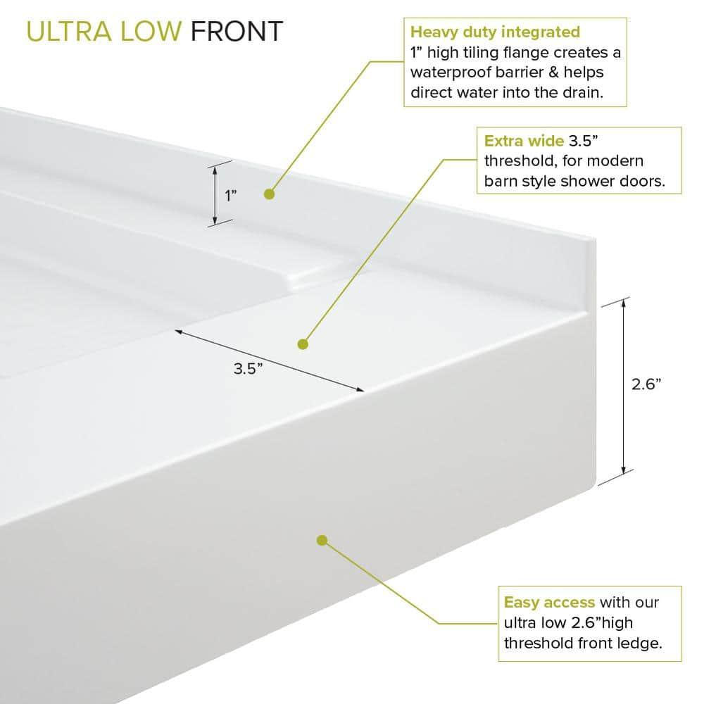 60'' W 32'' D Rectangular Single Shower Base
