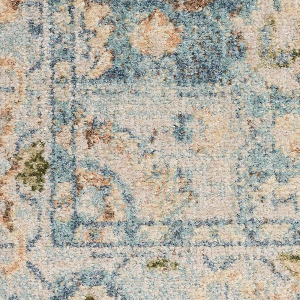 Nourison Astra Machine Washable Vintage Medallion Indoor Rug Beige Blue 2'2" x 10'