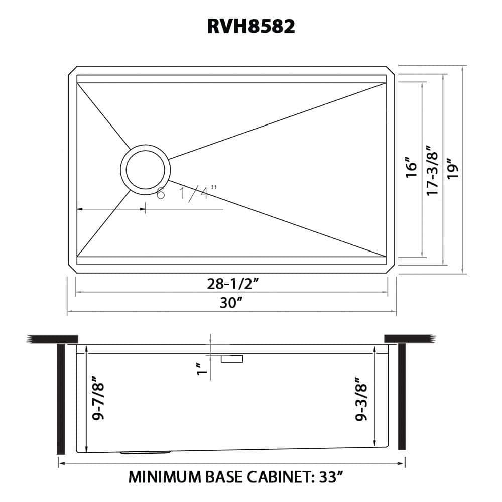 Ruvati 30-inch Workstation Slope Bottom Offset Drain Undermount 16 Gauge Kitchen Sink