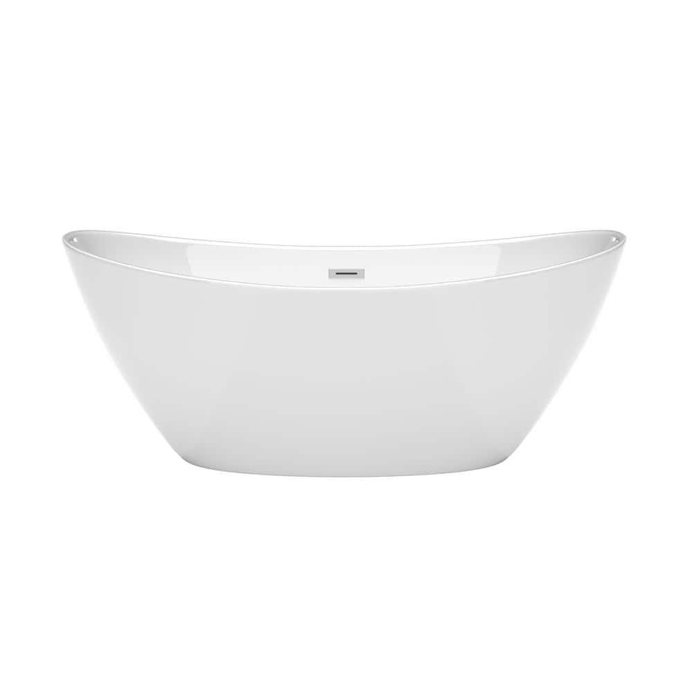 Dorrit 66" x 32" Freestanding Soaking Acrylic Bathtub