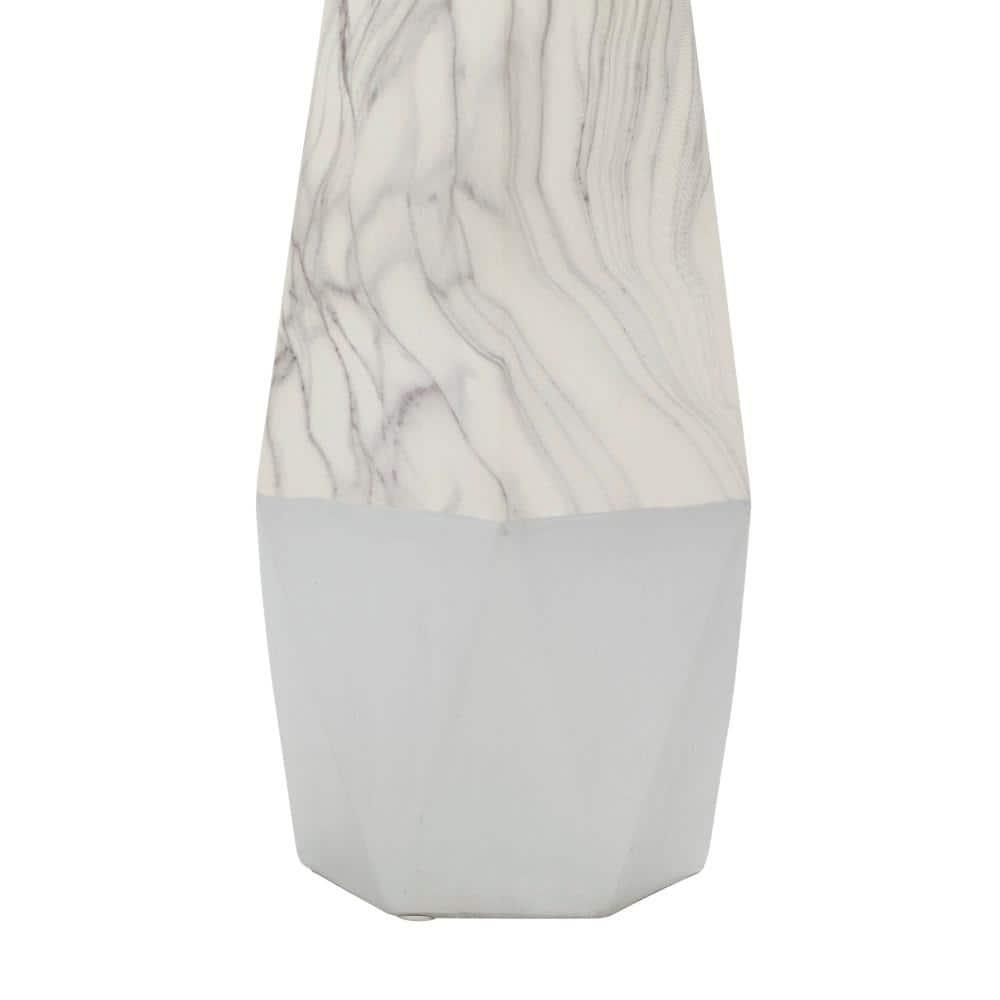 DecMode 13" Striped Black Ceramic Vase with Gold Accents