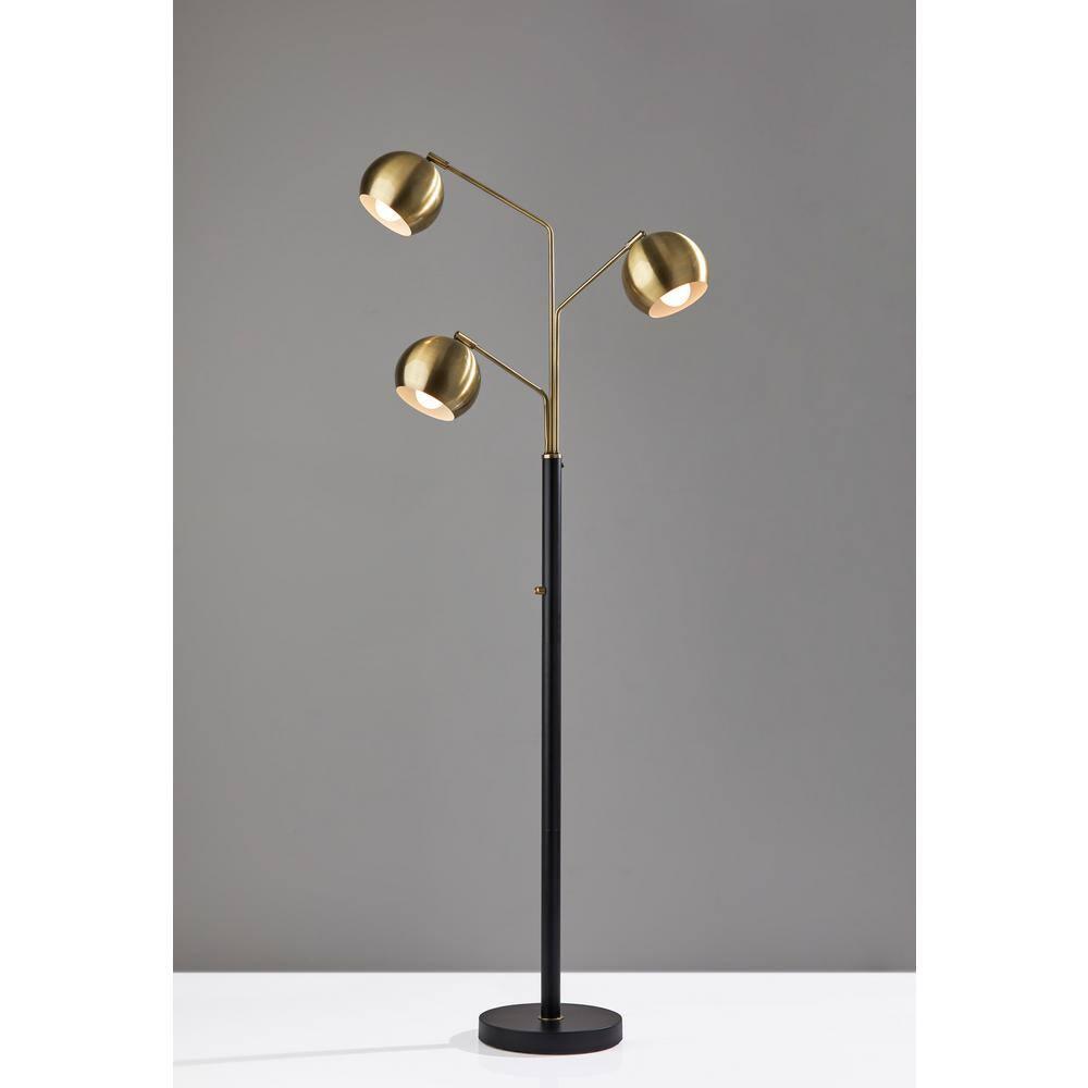 Brooks Metal Triple Head Floor Lamp (68")