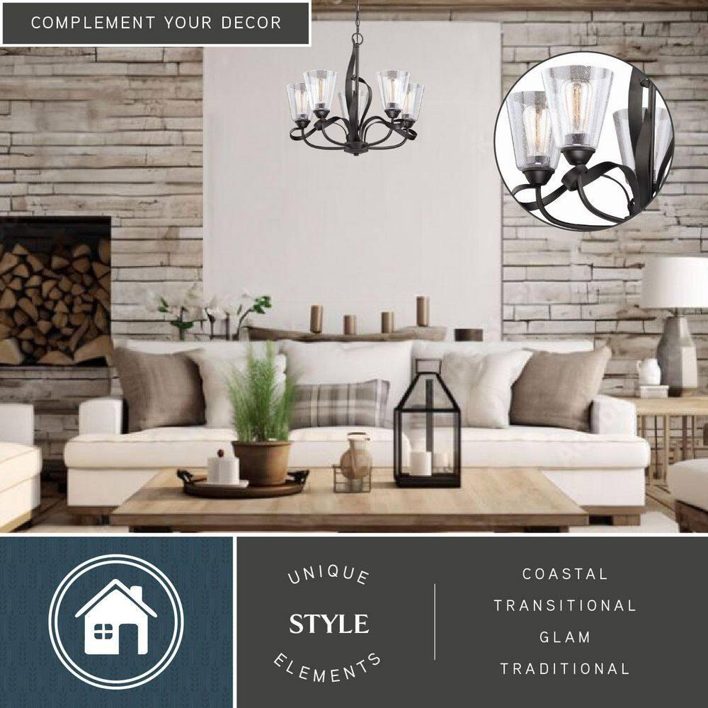 Vaxcel Cinta 5 - Light Chandelier in  Oil Rubbed Bronze