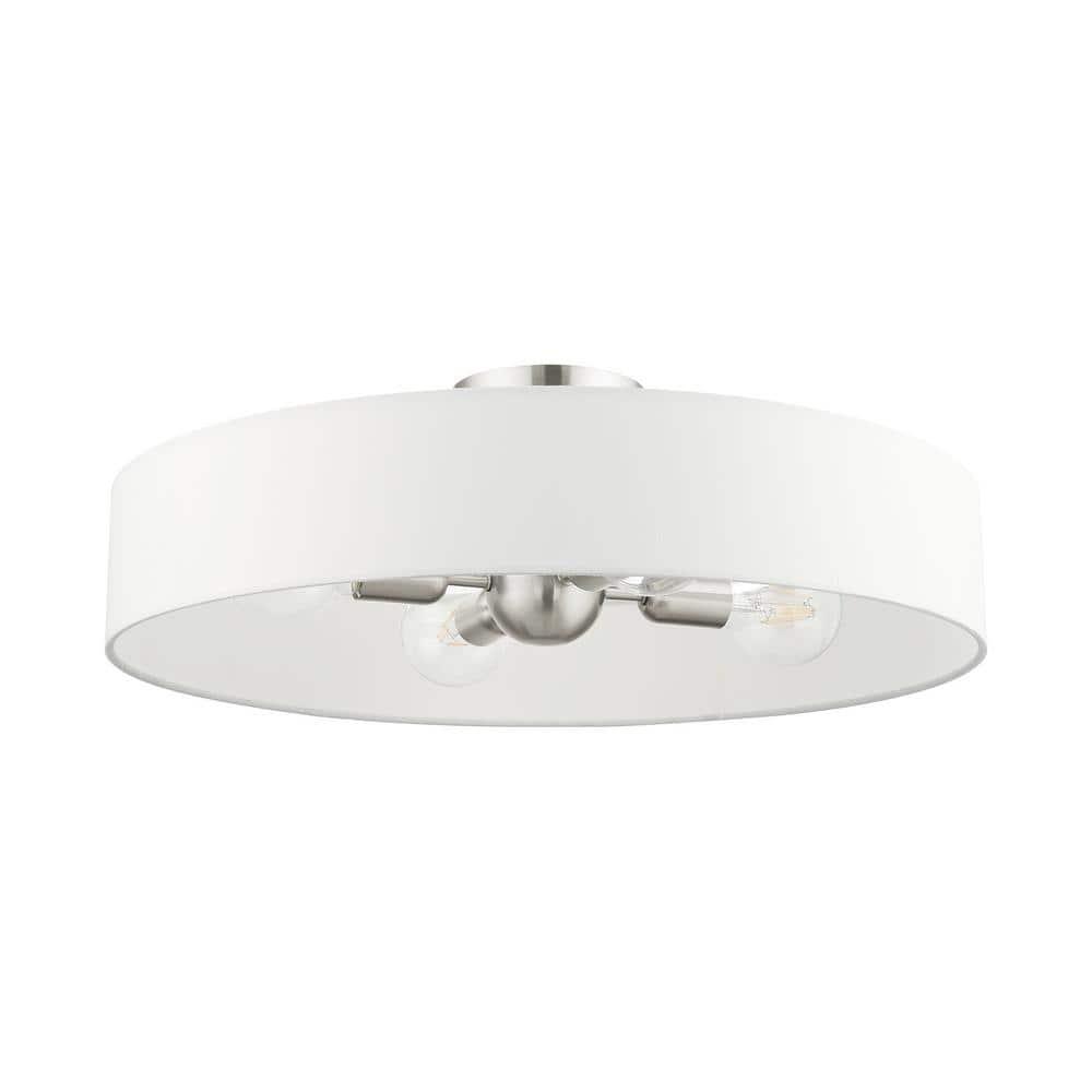 Livex Lighting Venlo 4 - Light Semi-Flush Mount in  Brushed Nickel