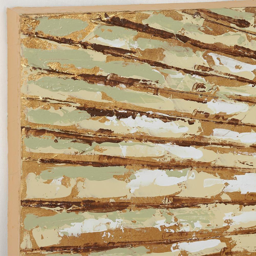 Sunshine Abstract Hand Painted Canvas Wall Art, Set of 3, by Martin Edwards, 48 " x 20 " each.