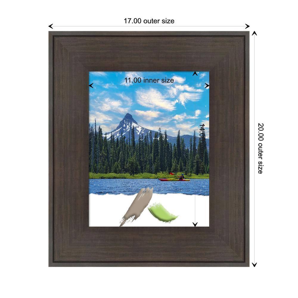 Amanti Art William Rustic Woodgrain Picture Frame Opening Size 11x14 in.