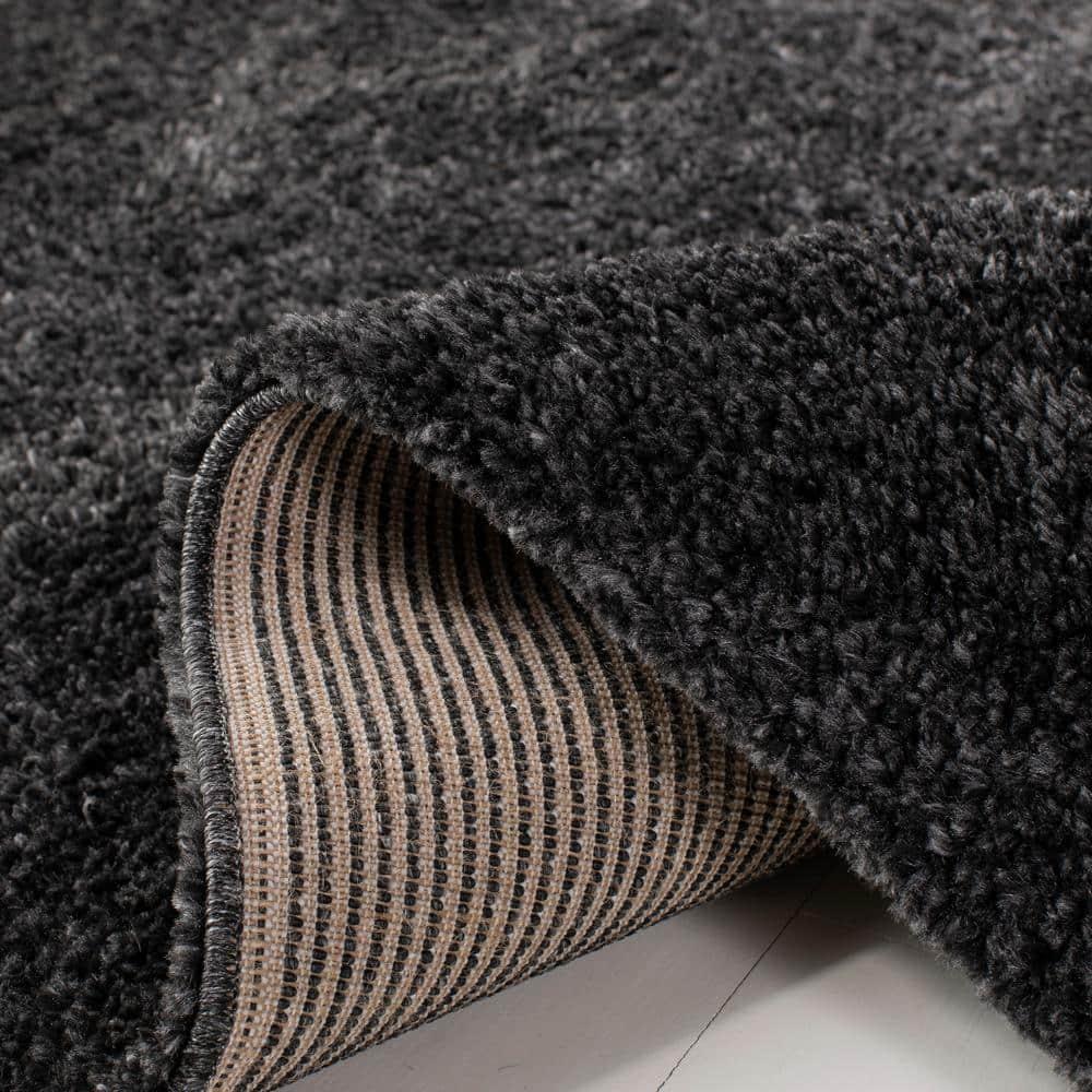 August Shag 900 AUG900 Power Loomed Indoor Area Rug - Charcoal - 4'x6' - Safavieh