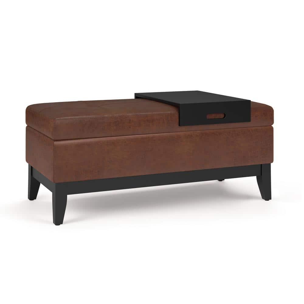 Oregon Faux Leather Ottoman