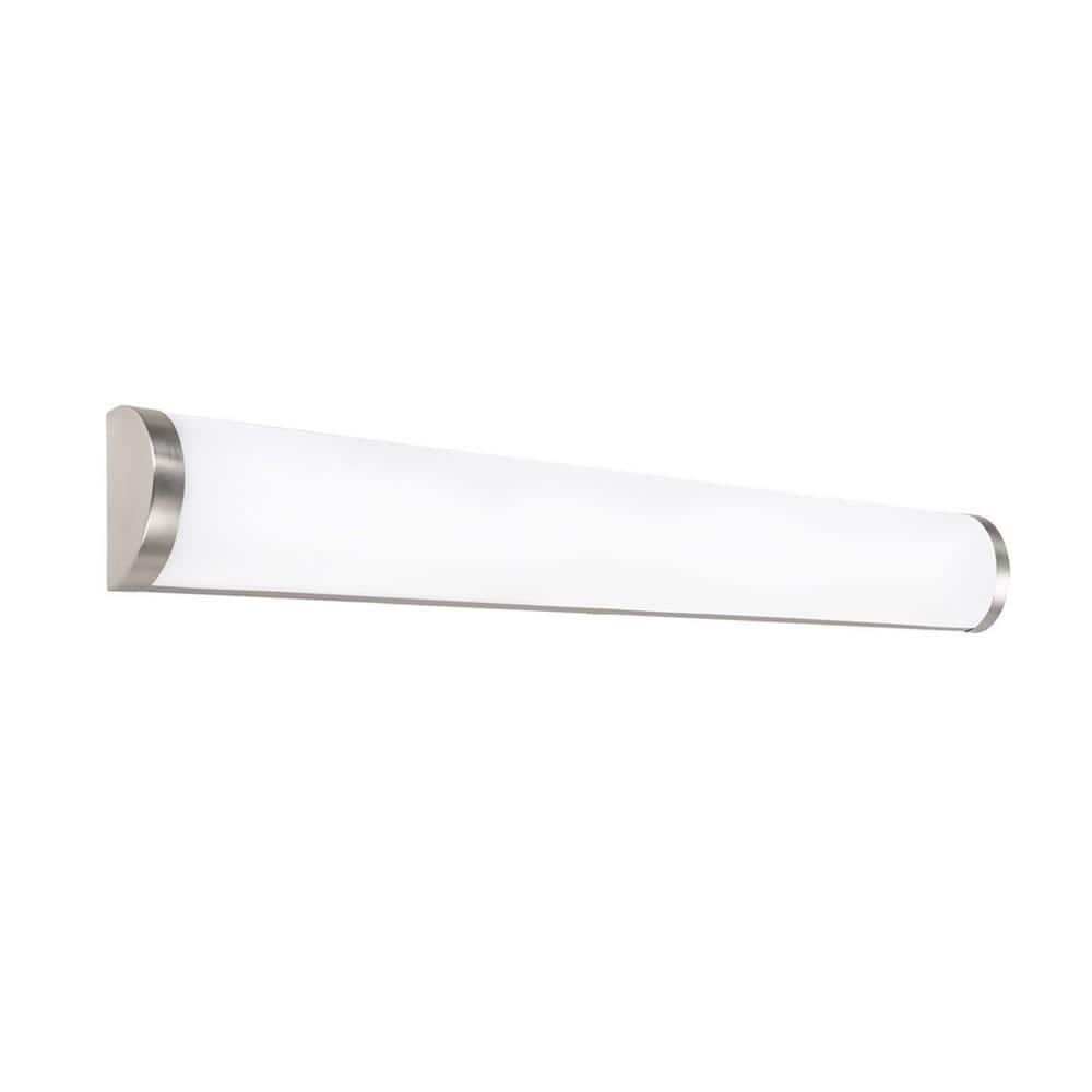 WAC Lighting Fuse 37-in 1 -Light Brushed Nickel Integrated LED Transitional Vanity light