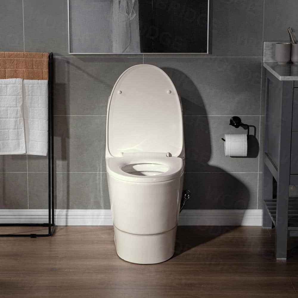 1.28 GPF Elongated ADA Height One Piece Dual-Flush Toilet with Soft-Closing Seat,MAP Flushing 1000G