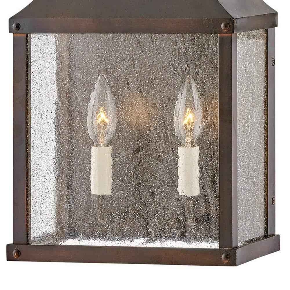 Beacon Hill 2 - Bulb 17.25" H Seeded Glass Outdoor Wall Lantern