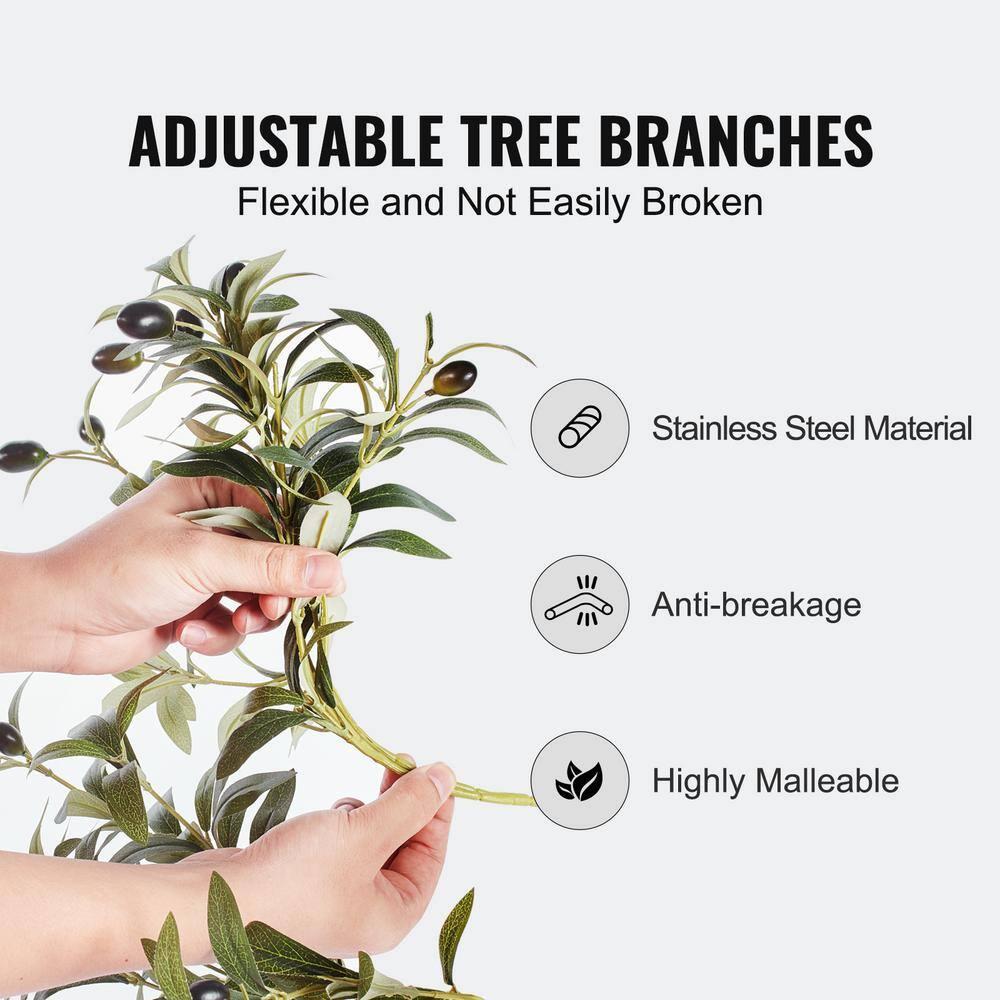 6 ft. Artificial Olive Tree Secure PE Material and Anti-Tip Tilt Protection Low-Maintenance Plant