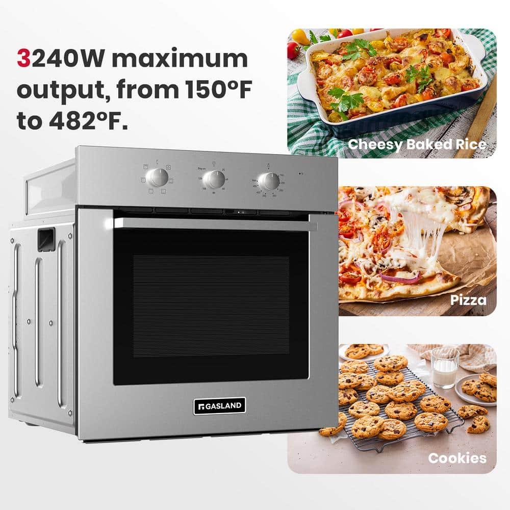 GASLAND 24" 2.3 cu. ft. Electric Single Wall Oven With 6 Cooking Functions ES606MS