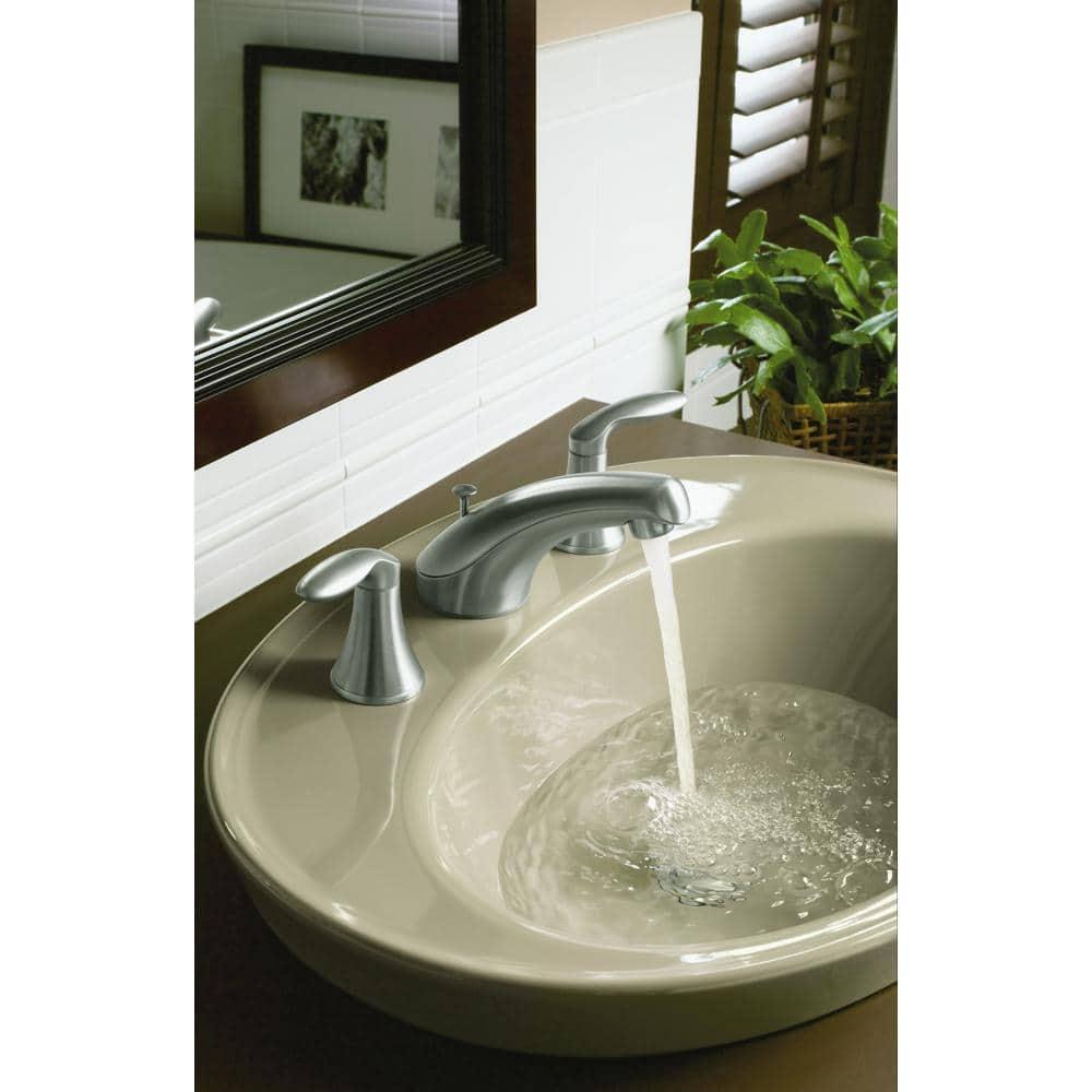 Serif® Ceramic Oval Drop-In Bathroom Sink with Overflow